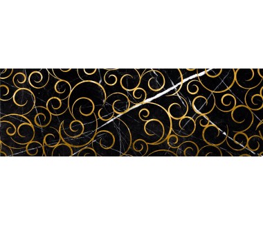  LASSELSBERGER Настенная плитка декор Миланезе Дизайн 1664-0148 20х60 флорал неро