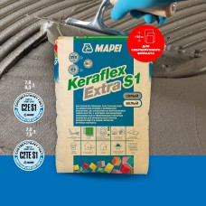  KERAFLEX EXTRA S1 GREY улучшенный белый клей на цементной основе. класс С2ТЕ S1 и C2E S1 (25 кг)
